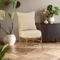 Mantis Gold Wheel Design Chair With Cushion