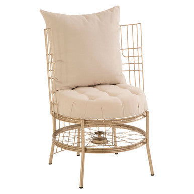 Mantis Champagne Gold Wheel Design Chair