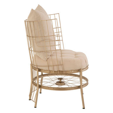 Mantis Champagne Gold Wheel Design Chair