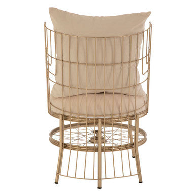 Mantis Champagne Gold Wheel Design Chair