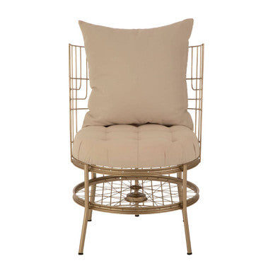 Mantis Champagne Gold Wheel Design Chair