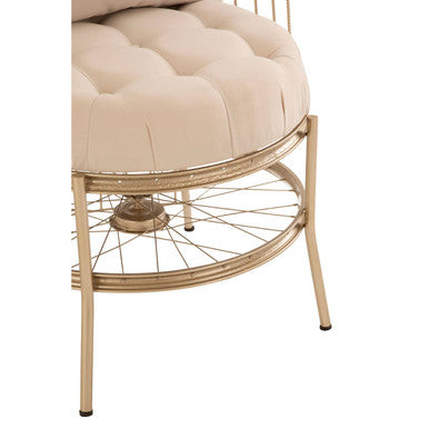 Mantis Champagne Gold Wheel Design Chair