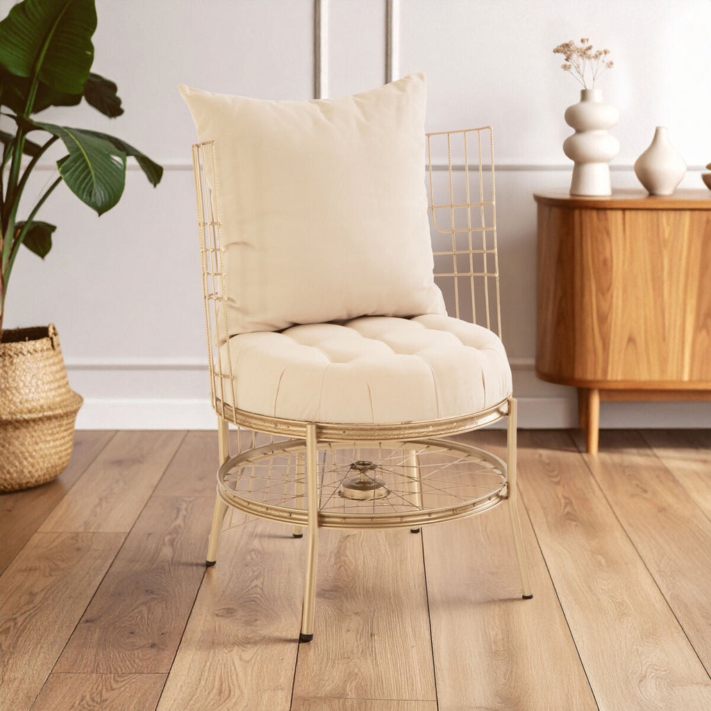 Mantis Champagne Gold Wheel Design Chair