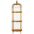 Mantis Medium Gold Birdcage Shelf Unit