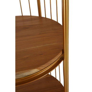 Mantis Medium Gold Birdcage Shelf Unit