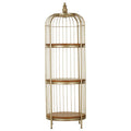 Mantis 3 Tier Champagne Gold Birdcage Shelf Unit