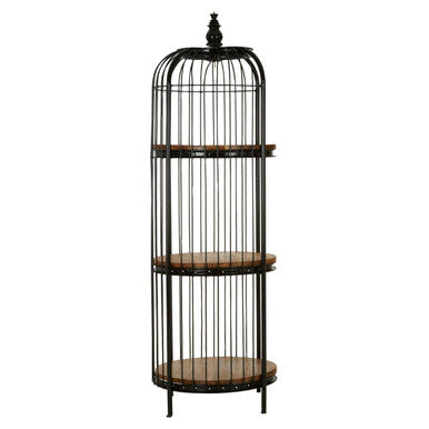 Mantis Small Black Birdcage Shelf Unit