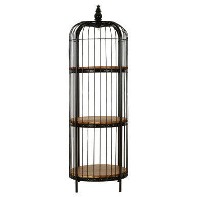 Mantis Small Black Birdcage Shelf Unit