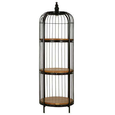 Mantis Small Black Birdcage Shelf Unit