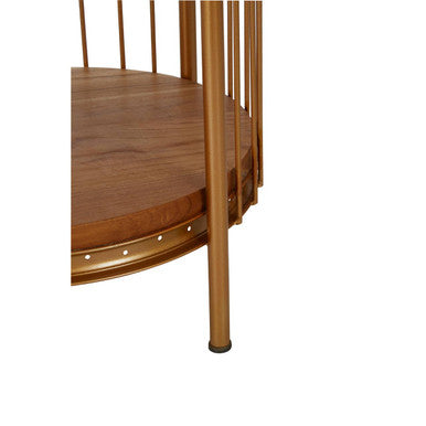 Mantis Small 3 Tier Gold Birdcage Shelf Unit
