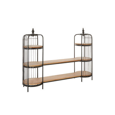 Mantis Long Black Birdcage Shelf Unit