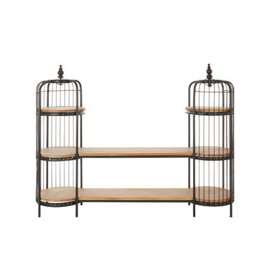 Mantis Long Black Birdcage Shelf Unit