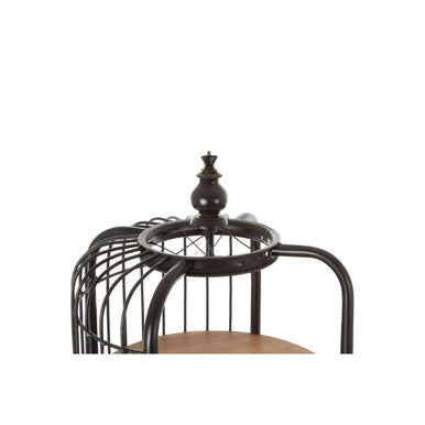 Mantis Long Black Birdcage Shelf Unit