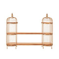 Mantis Champagne Gold Birdcage Shelf Unit
