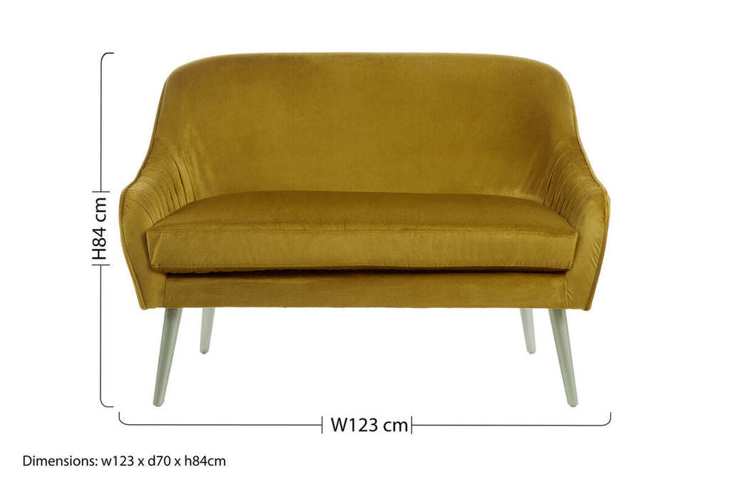 Mustard Velvet Sofa, Louxor