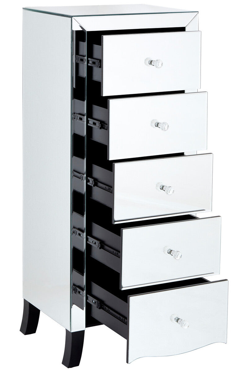 Graciela Chest Of 5 Drawer With Mirror Frame