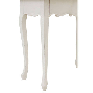Loire Dressing Table With Mirror White