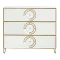 Knightsbridge 3 Drawer Unit Glass Natural