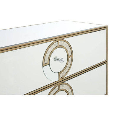 Knightsbridge 3 Drawer Unit Glass Natural