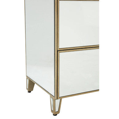 Knightsbridge 3 Drawer Unit Glass Natural
