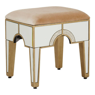 Knightsbridge Fabric Gold Stool