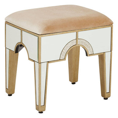 Knightsbridge Fabric Gold Stool