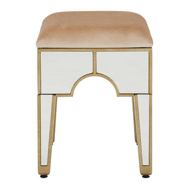 Knightsbridge Fabric Gold Stool