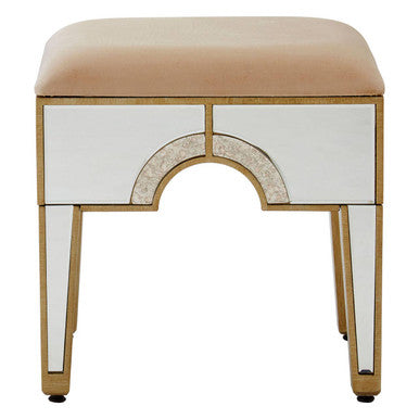 Knightsbridge Fabric Gold Stool