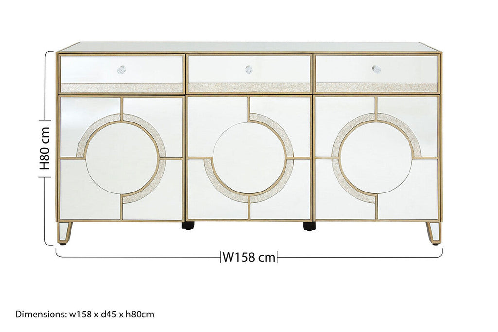 Knightsbridge Glass Silver Cabinet