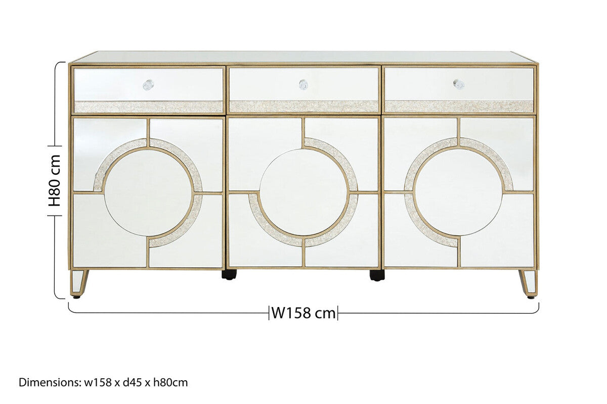 Knightsbridge Glass Silver Cabinet
