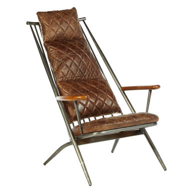 Hoxton Genuine Brown Leather Armchair