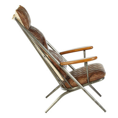Hoxton Genuine Brown Leather Armchair