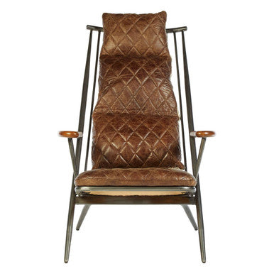 Hoxton Genuine Brown Leather Armchair