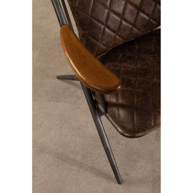 Hoxton Genuine Brown Leather Armchair