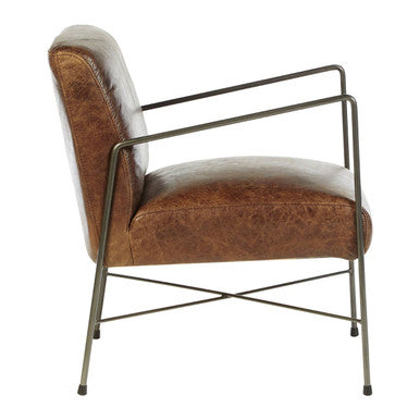 Hoxton Brown Leather Lounge Chair