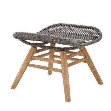 Sisal Grey Rope Lounge Chair & Footstool
