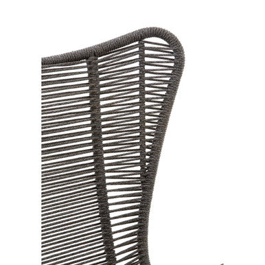 Sisal Grey Rope Lounge Chair & Footstool