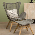 Sisal Grey Rope Lounge Chair & Footstool