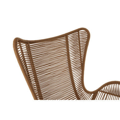 Sisal Latte Rope Lounge Chair & Footstool