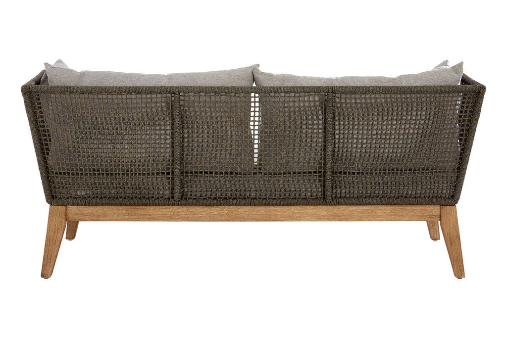 3 Seat Grey Sofa With Wooden Legs, Opus