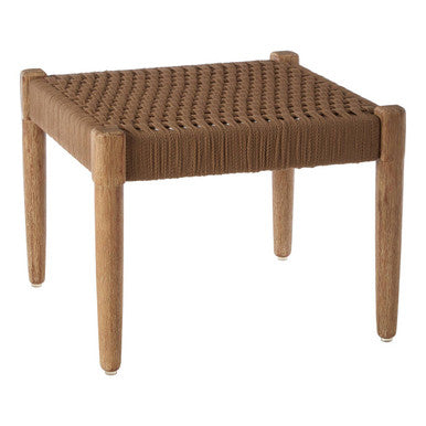 Opus Woven Rope White Footstool
