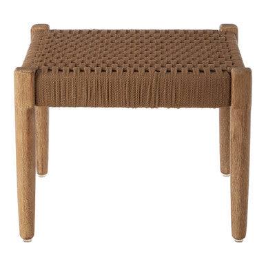 Opus Woven Rope White Footstool