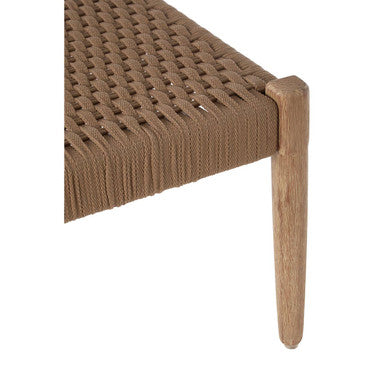Opus Woven Rope White Footstool