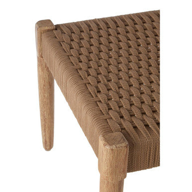 Opus Woven Rope White Footstool