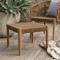 Opus Woven Rope White Footstool