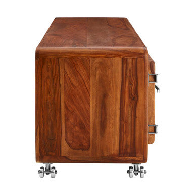 Marwar Wood Low Natural Industrial Sideboard