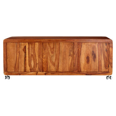 Marwar Wood Low Natural Industrial Sideboard