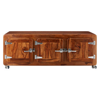 Marwar Wood Low Natural Industrial Sideboard