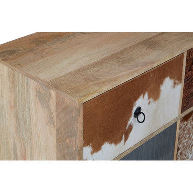Marwar Tall Solid Wood Natural Sideboard