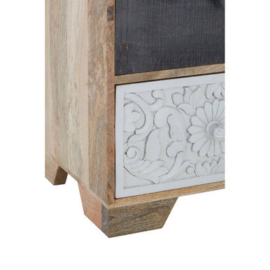 Marwar Tall Solid Wood Natural Sideboard